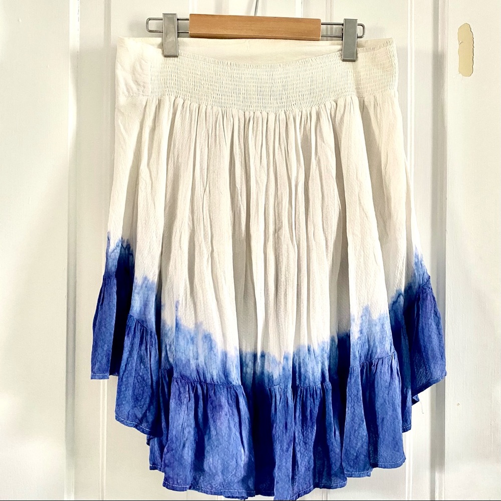 Free People Skirt, Blue Dipped